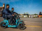New Delhi/India - Jan 24 2020 , yulu electric bike non polluted vehicle , rider at Vijay chowk. Photo: PradeepGaurs/ShutterStock